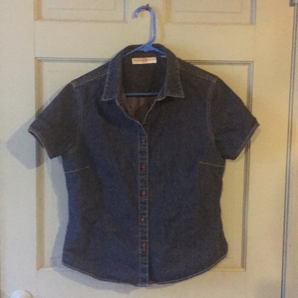 Marisa Christina short sleeve denim shirt